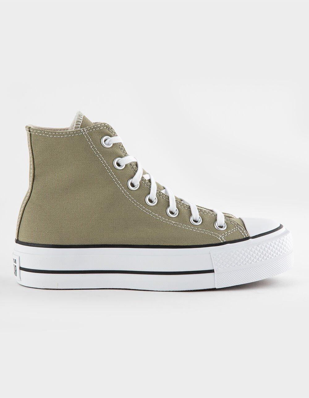 CONVERSE Chuck Taylor All Star Lift Platform Womens High Top Shoes - TAN Product Image