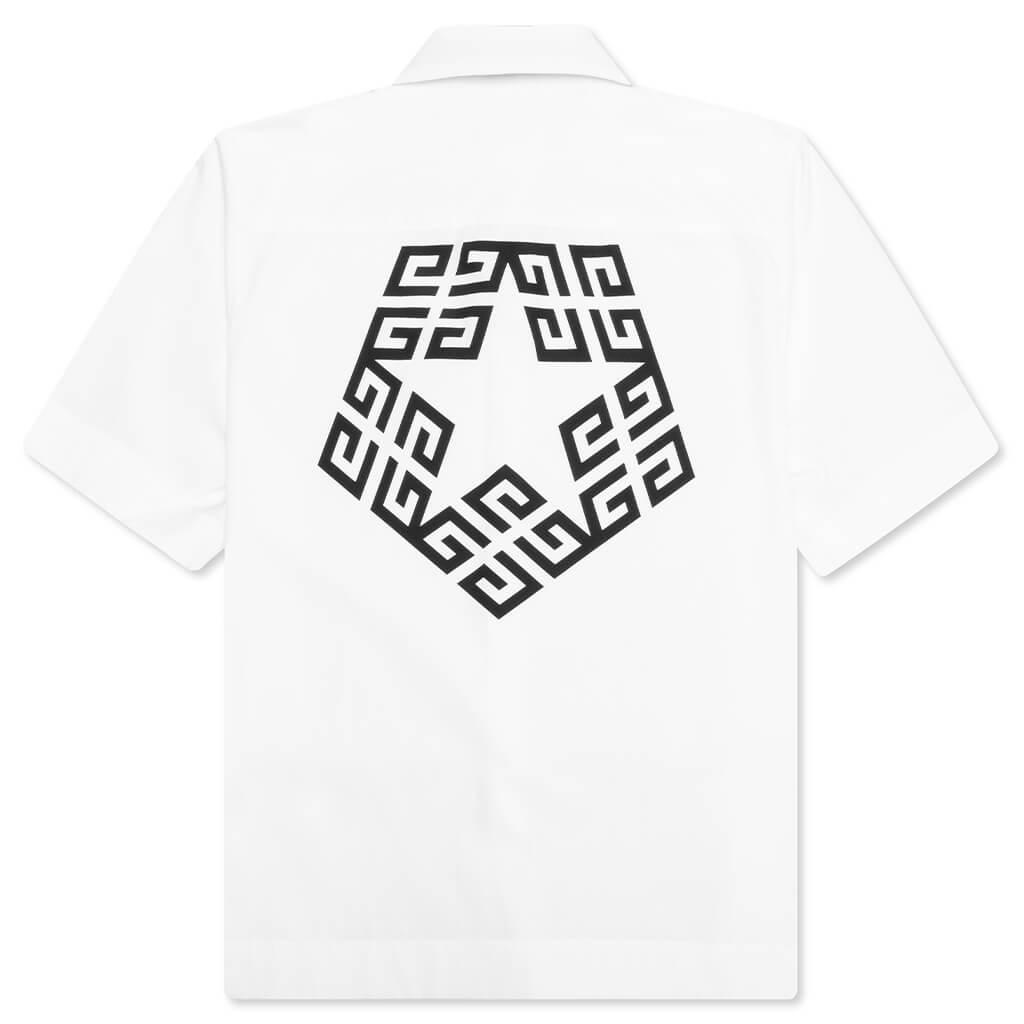 Boxy Fit Print Shirt - White Male Product Image