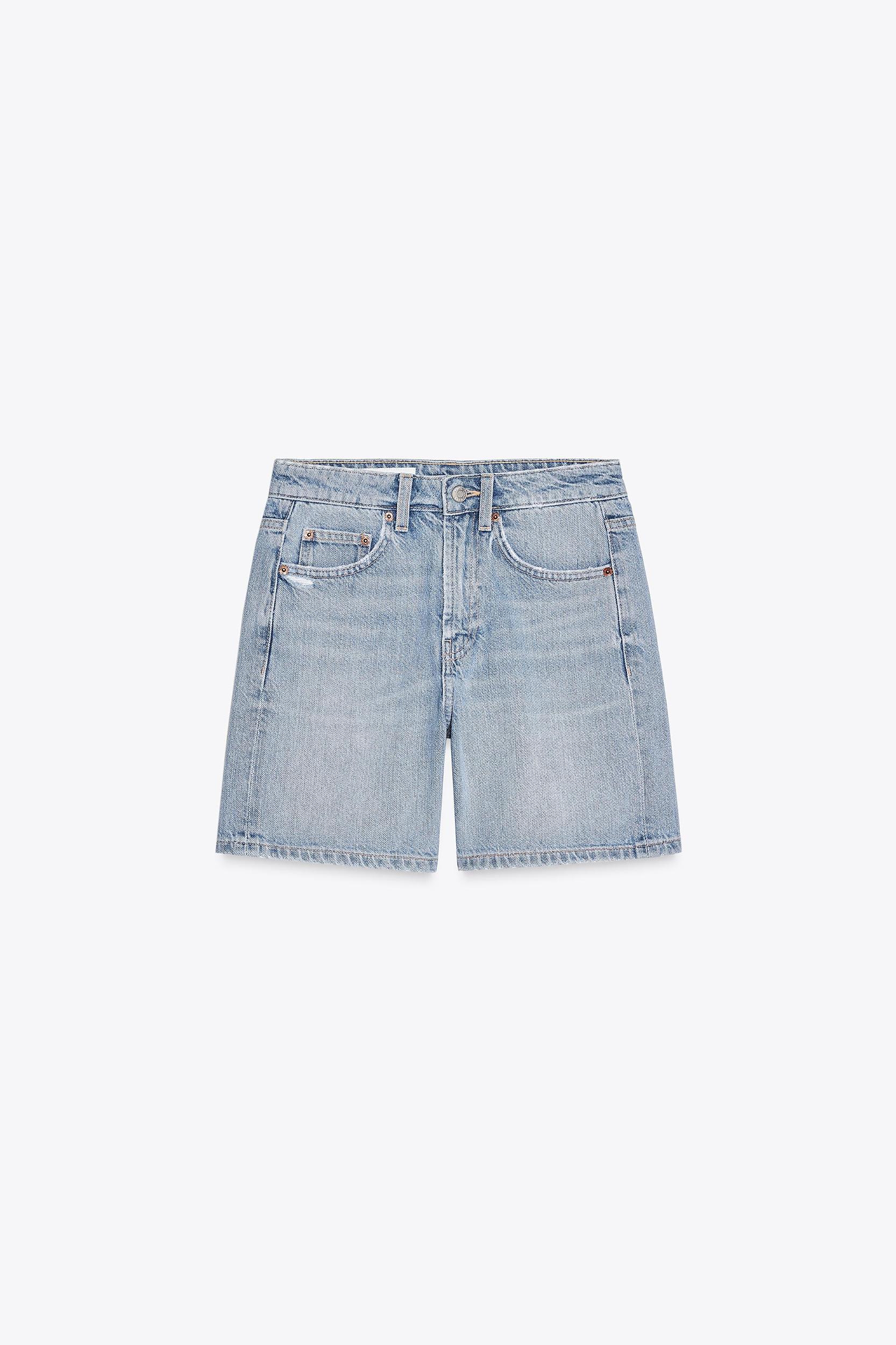 TRF MID-RISE DENIM SHORTS Product Image