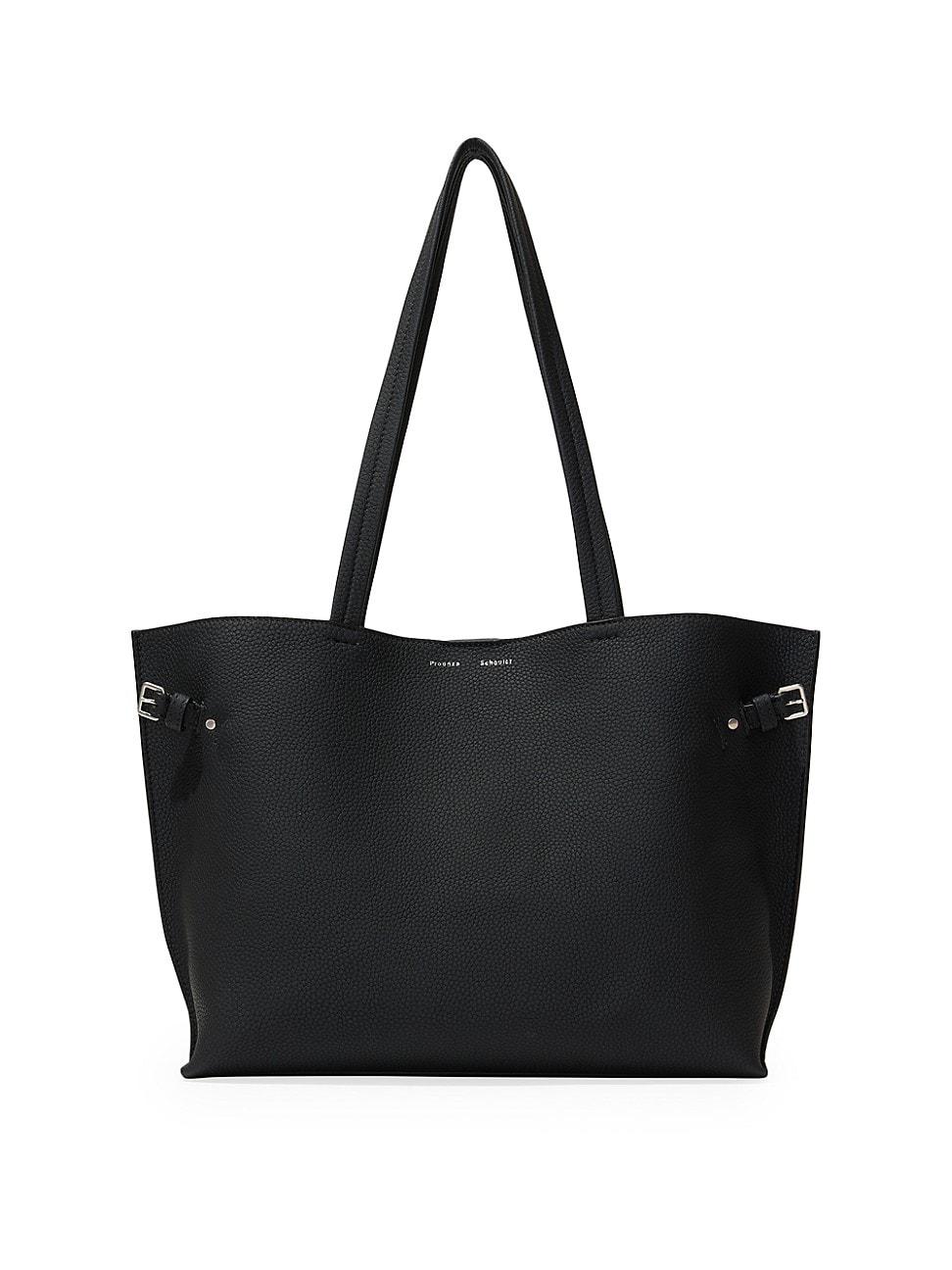Womens East-West Pebbled Leather Tote Bag Product Image