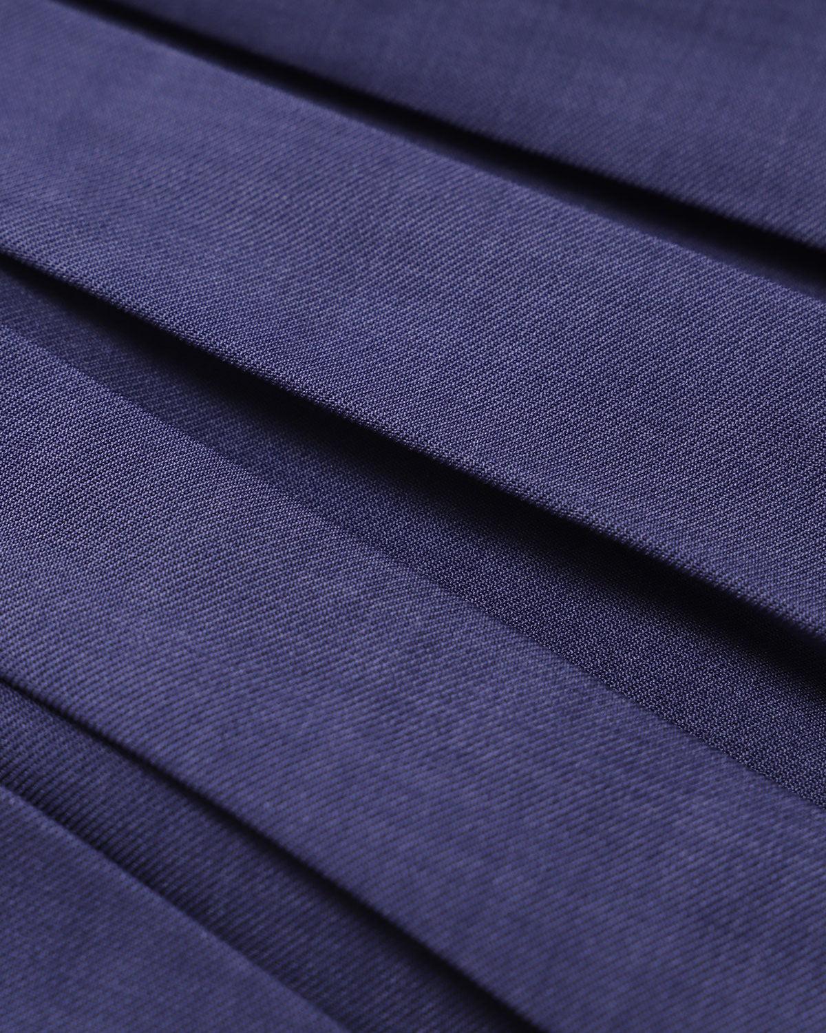 Blue Boat Neck Button Sleeveless Mini Dress Product Image