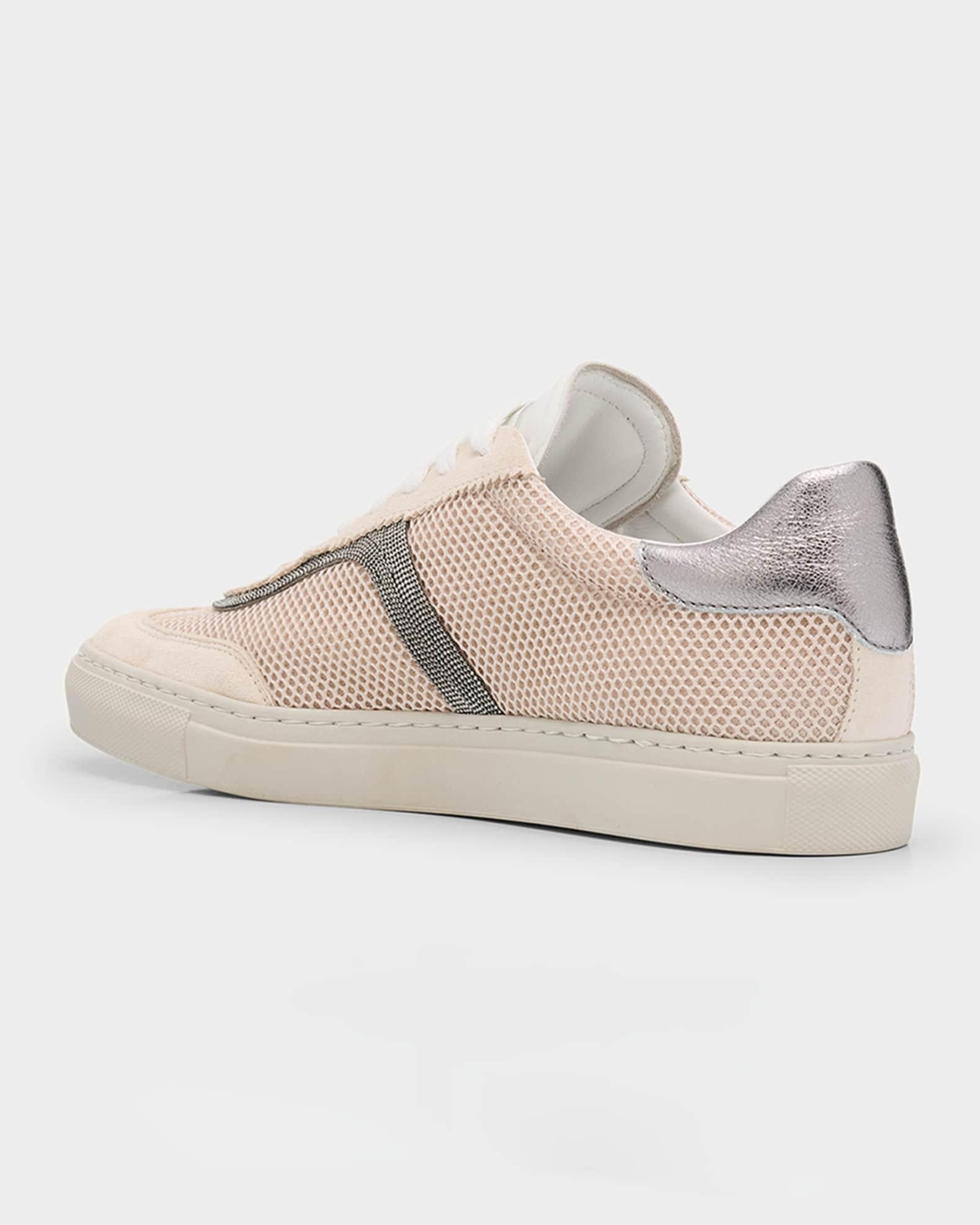 Mesh and Suede T-Toe Sneakers Product Image