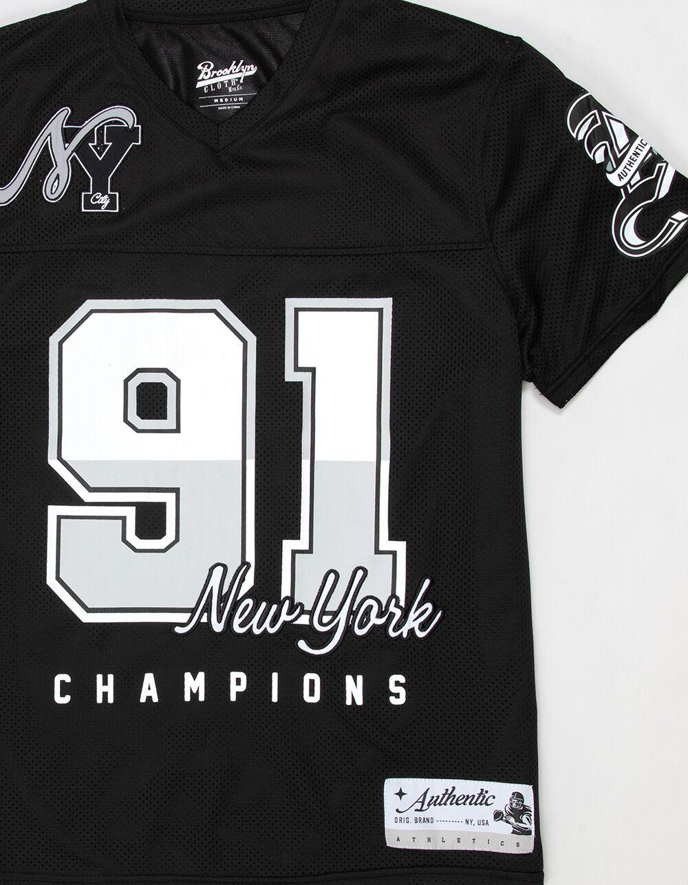 BROOKLYN CLOTH Mens Mesh Football Jersey - BLACK Product Image