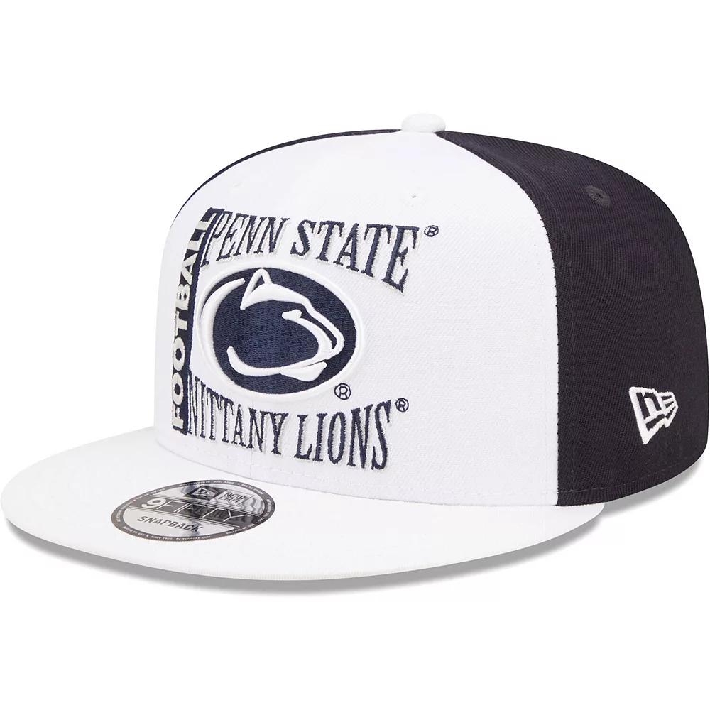 Men's New Era White/Navy Penn State Nittany Lions Retro Sport 9FIFTY Snapback Hat, Blue Product Image