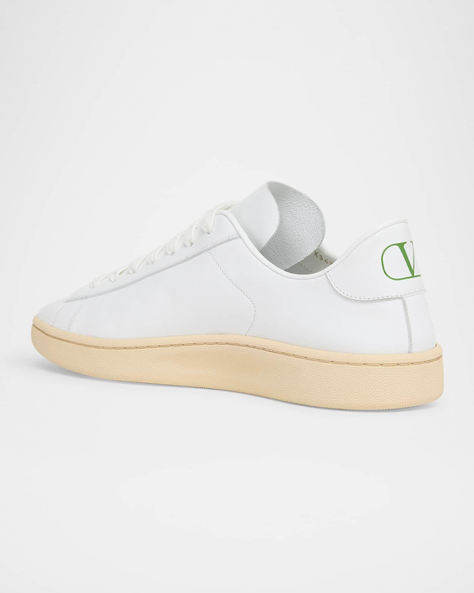 Men's Royco V Logo Calfskin Low-Top Sneakers Product Image