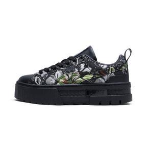 PUMA Mayze Dark Floral Women's Sneakers in Black/Silver/Smokey Grey Product Image