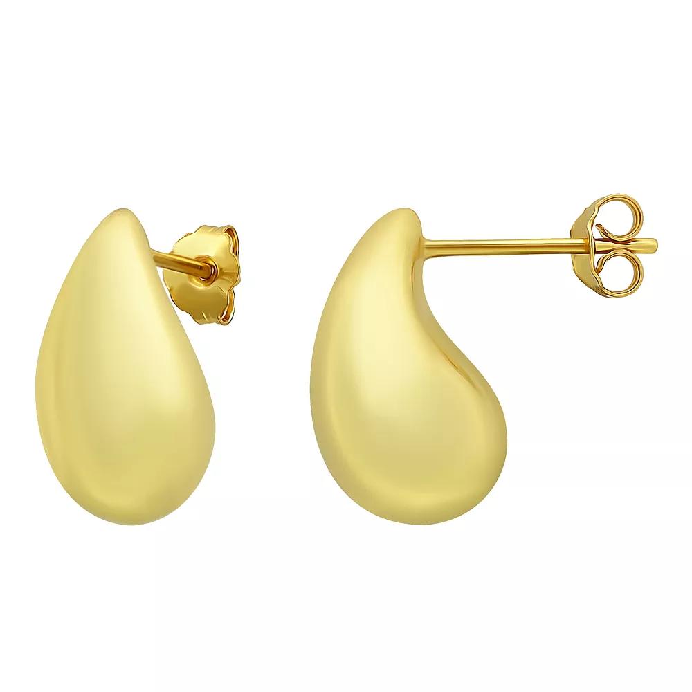 Aleure Precioso Sterling Silver Waterdrop Polish Drop Earrings, Women's, Gold Tone Product Image