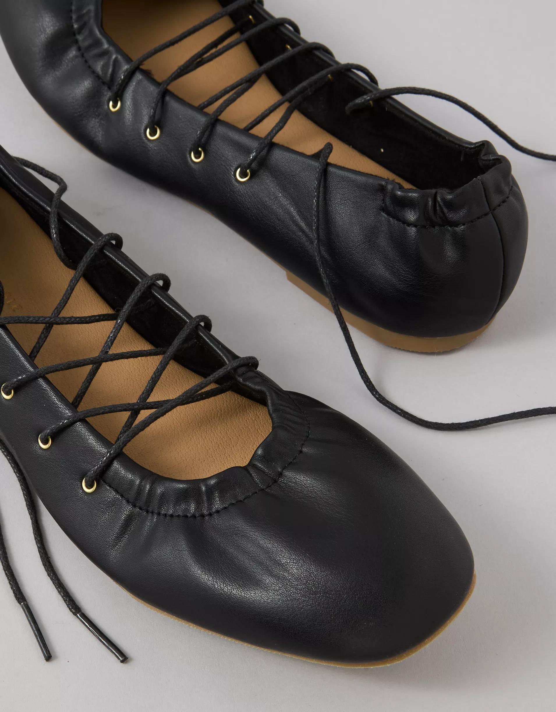 AE Lace-Up Ballet Flat Product Image