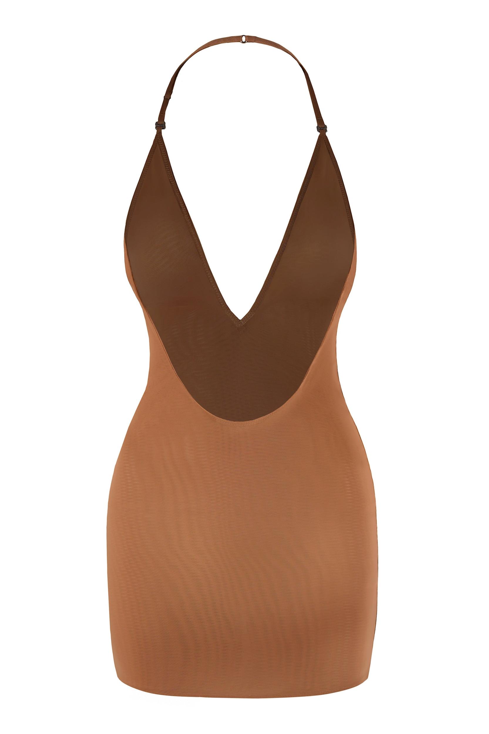 Intimates Soft Mesh Multiway Mini Dress in Chestnut Product Image