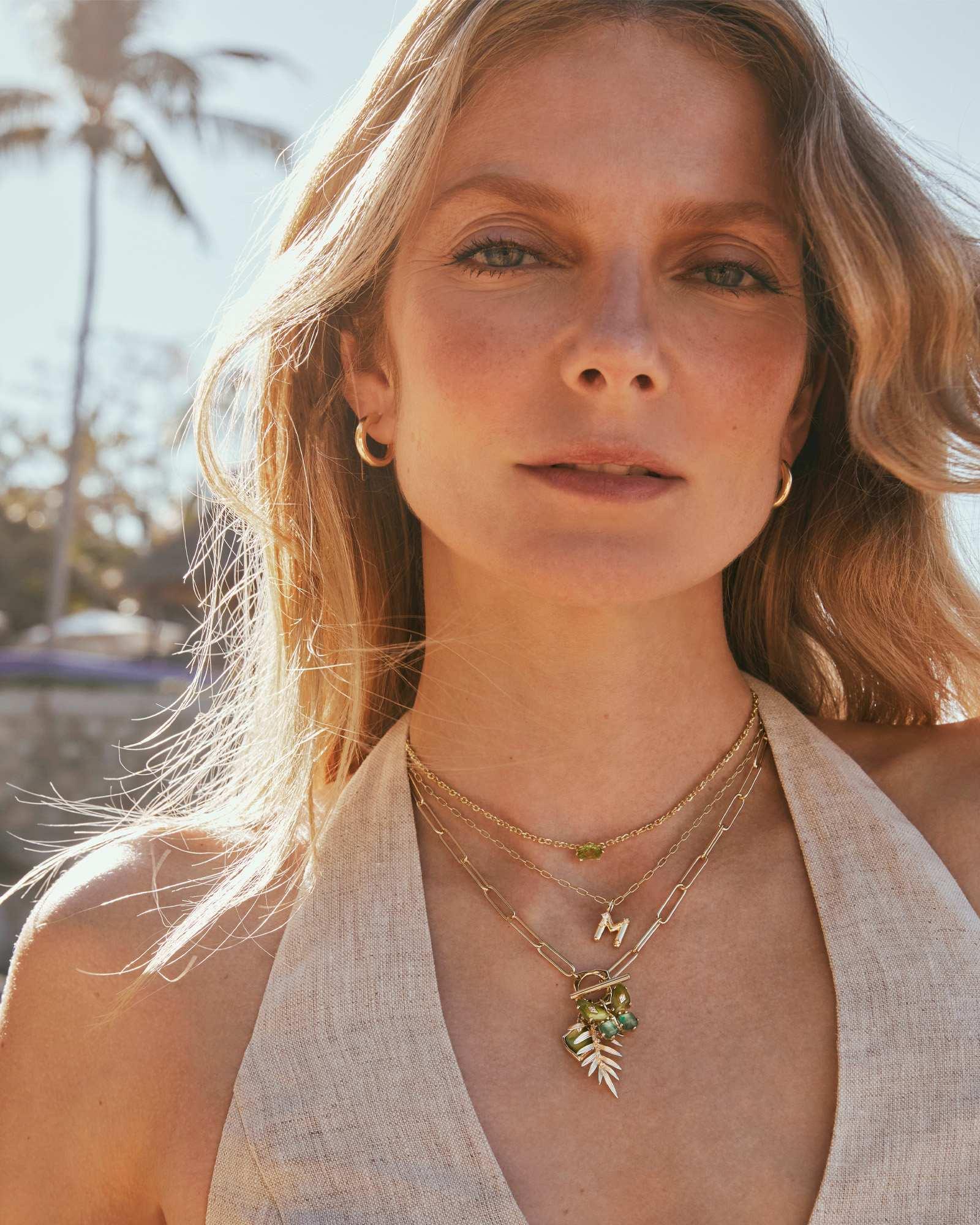 Bianca Butterfly Gold Charm Necklace Product Image