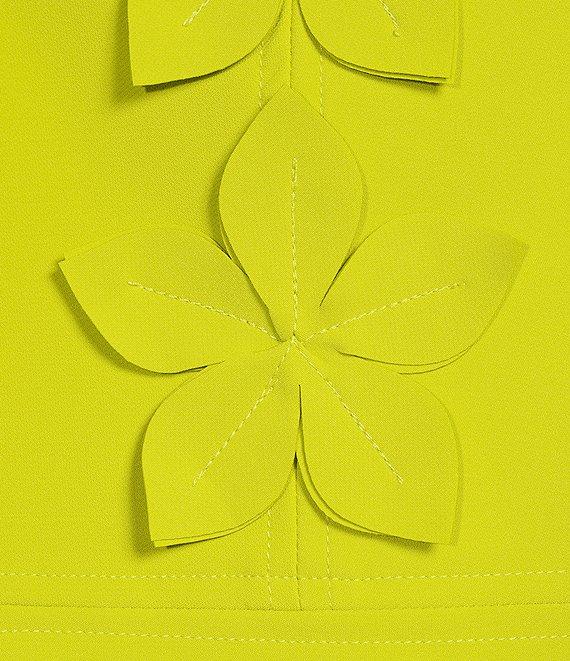 IC Collection Knit Boat Neck Sleeveless Floral Applique Midi Dress Product Image