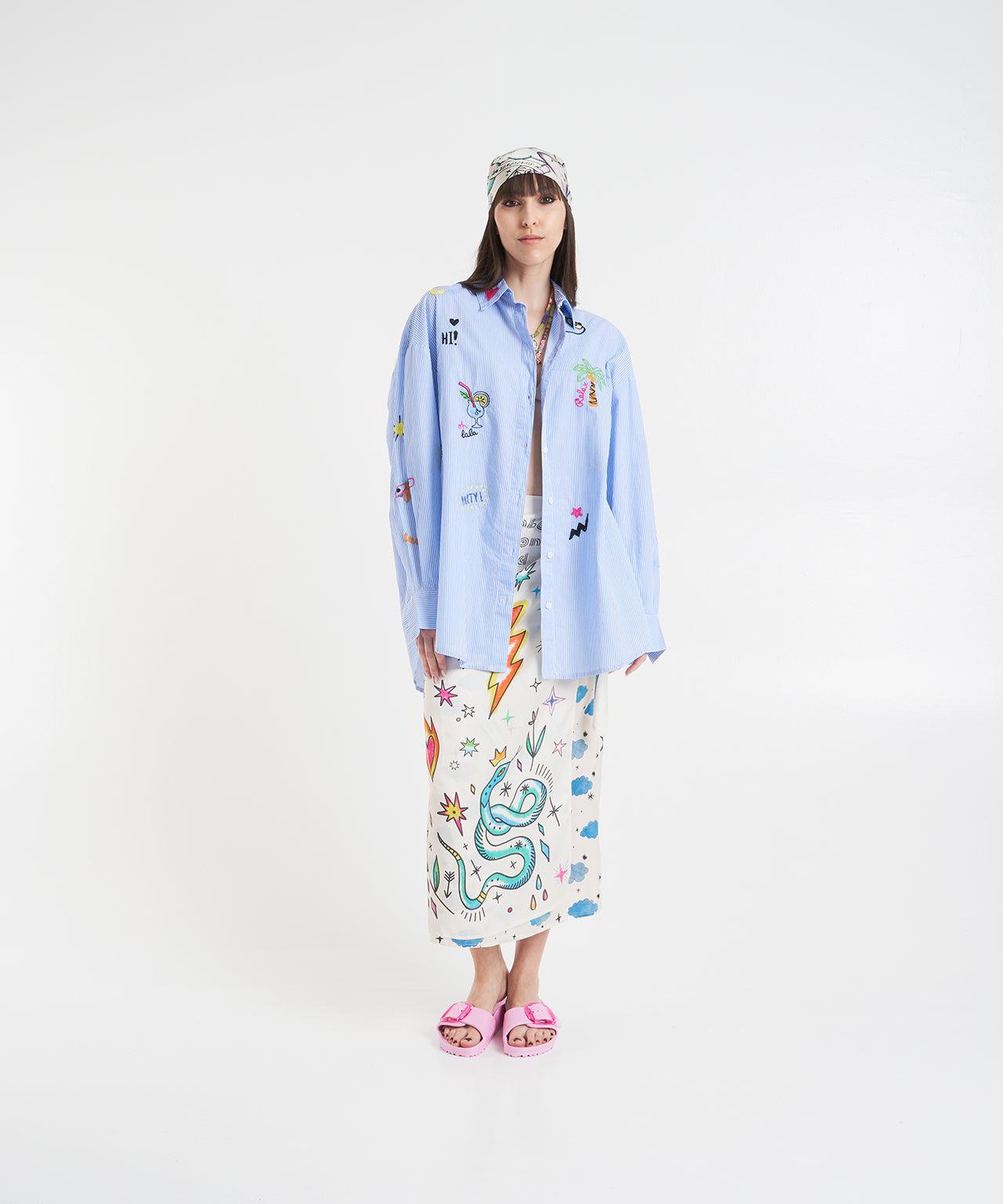 Wrap skirt with print Product Image