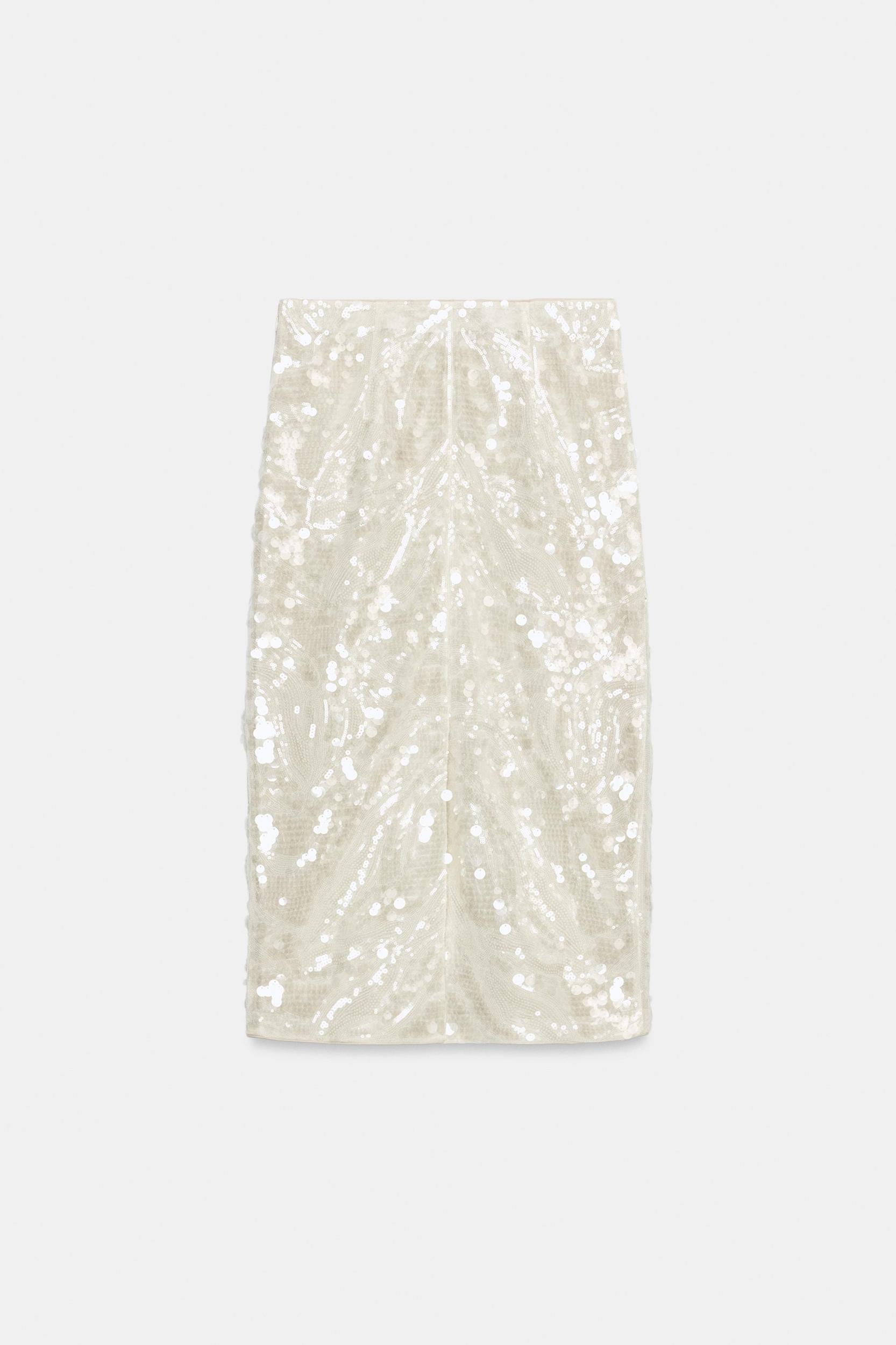 ZW COLLECTION SEQUIN MIDI SKIRT Product Image