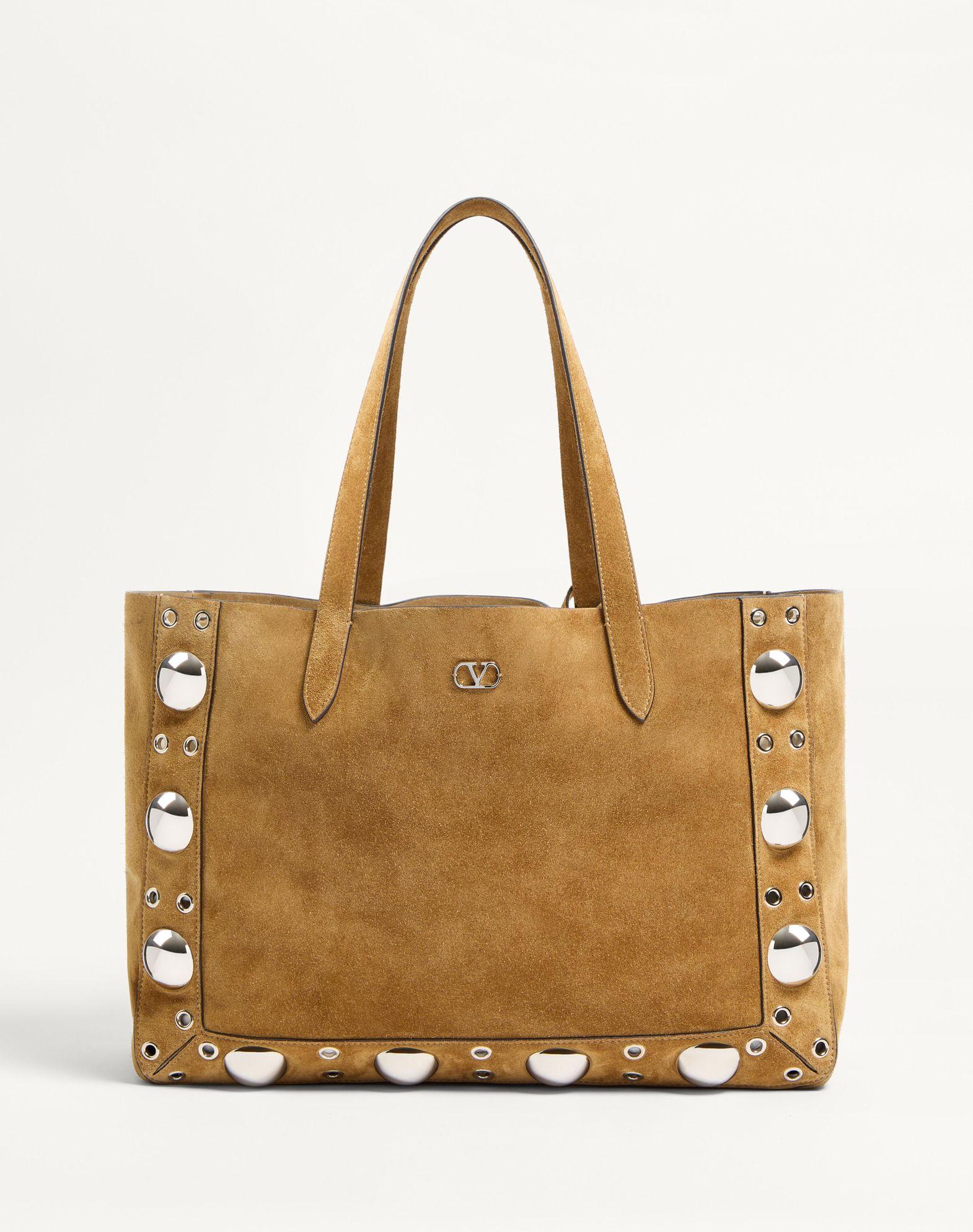 Valentino Garavani Medium Nellcôte Suede Shopping Bag Product Image