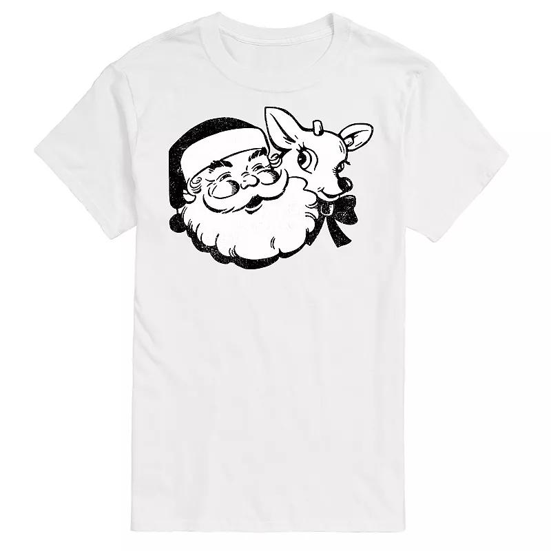 Men's Santa & Reindeer Graphic Tee,  Product Image