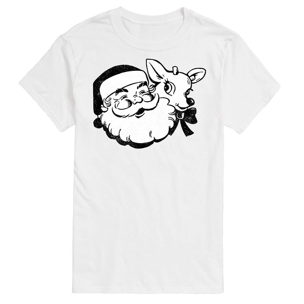 Men's Santa & Reindeer Graphic Tee,  Product Image