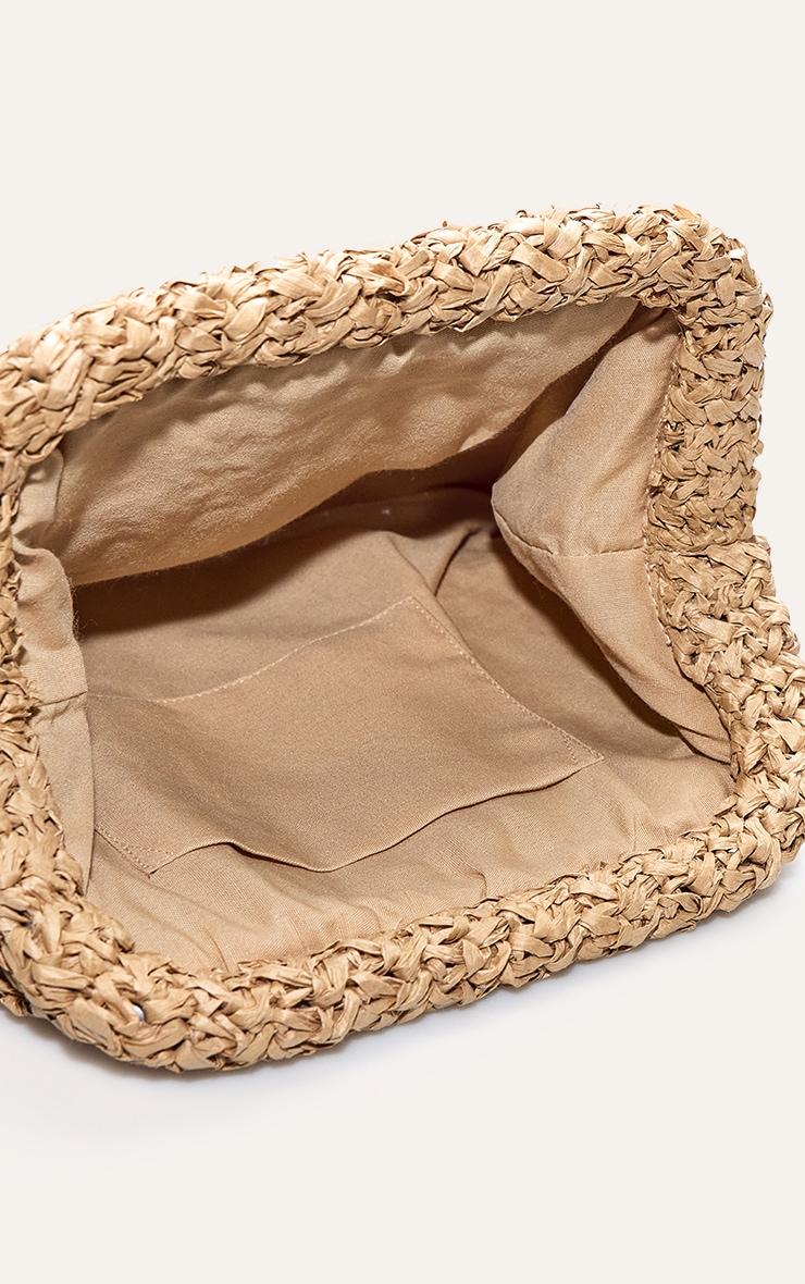 Natural Slouchy Raffia Clutch Product Image