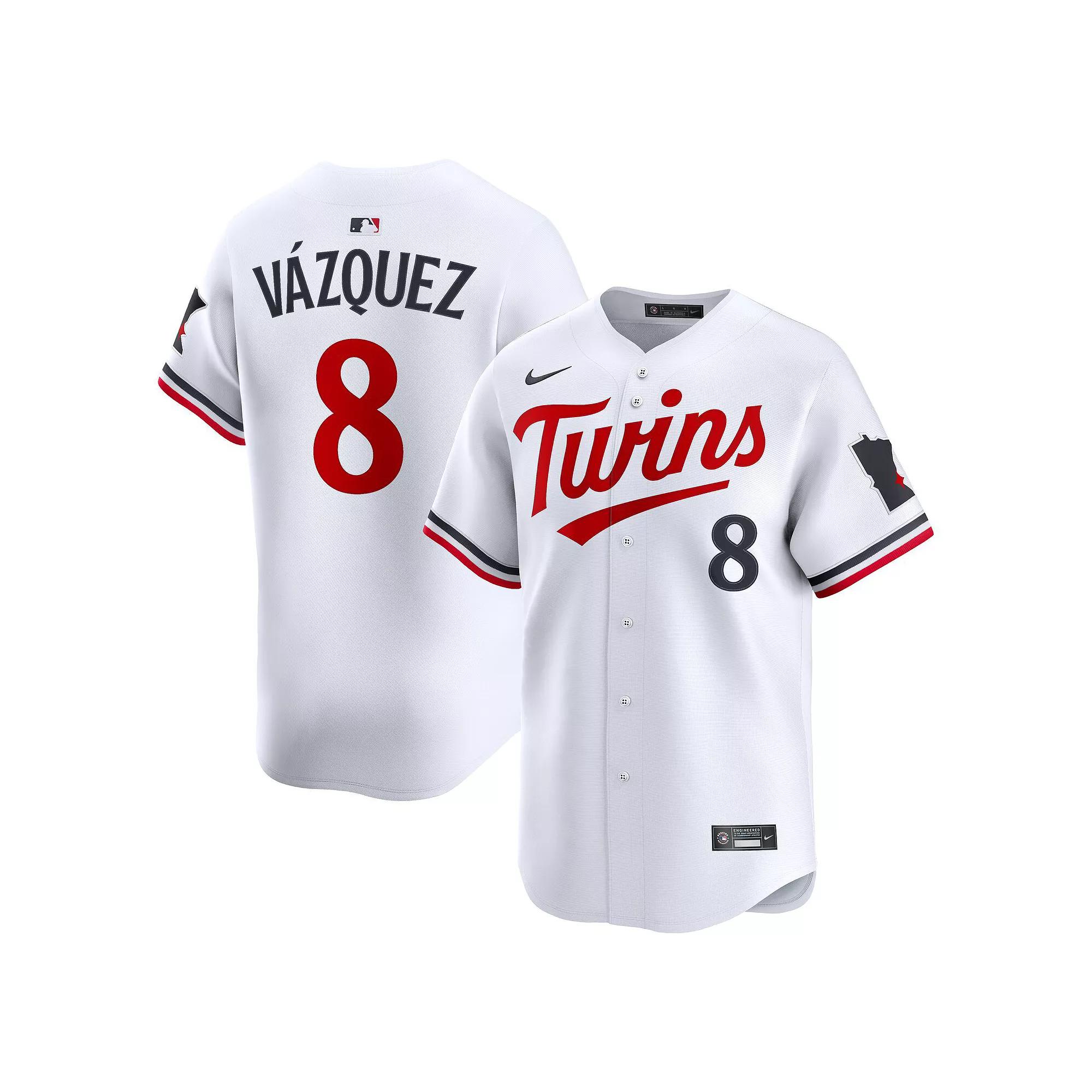 Men's Nike Christian Vázquez White Minnesota Twins Home Limited Jersey,  Product Image