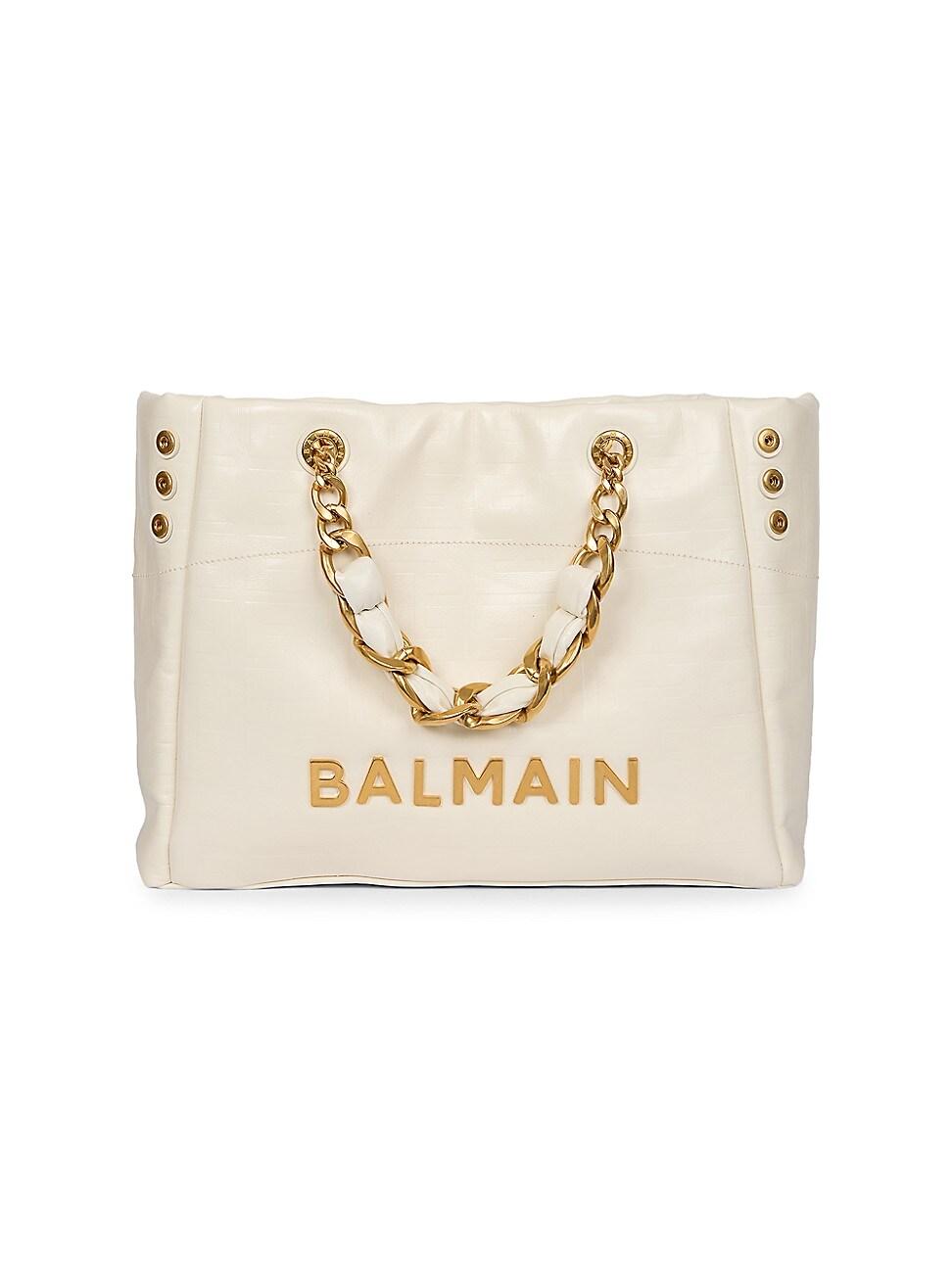 Womens Small 1945 Logo-Embossed Leather Tote Bag Product Image