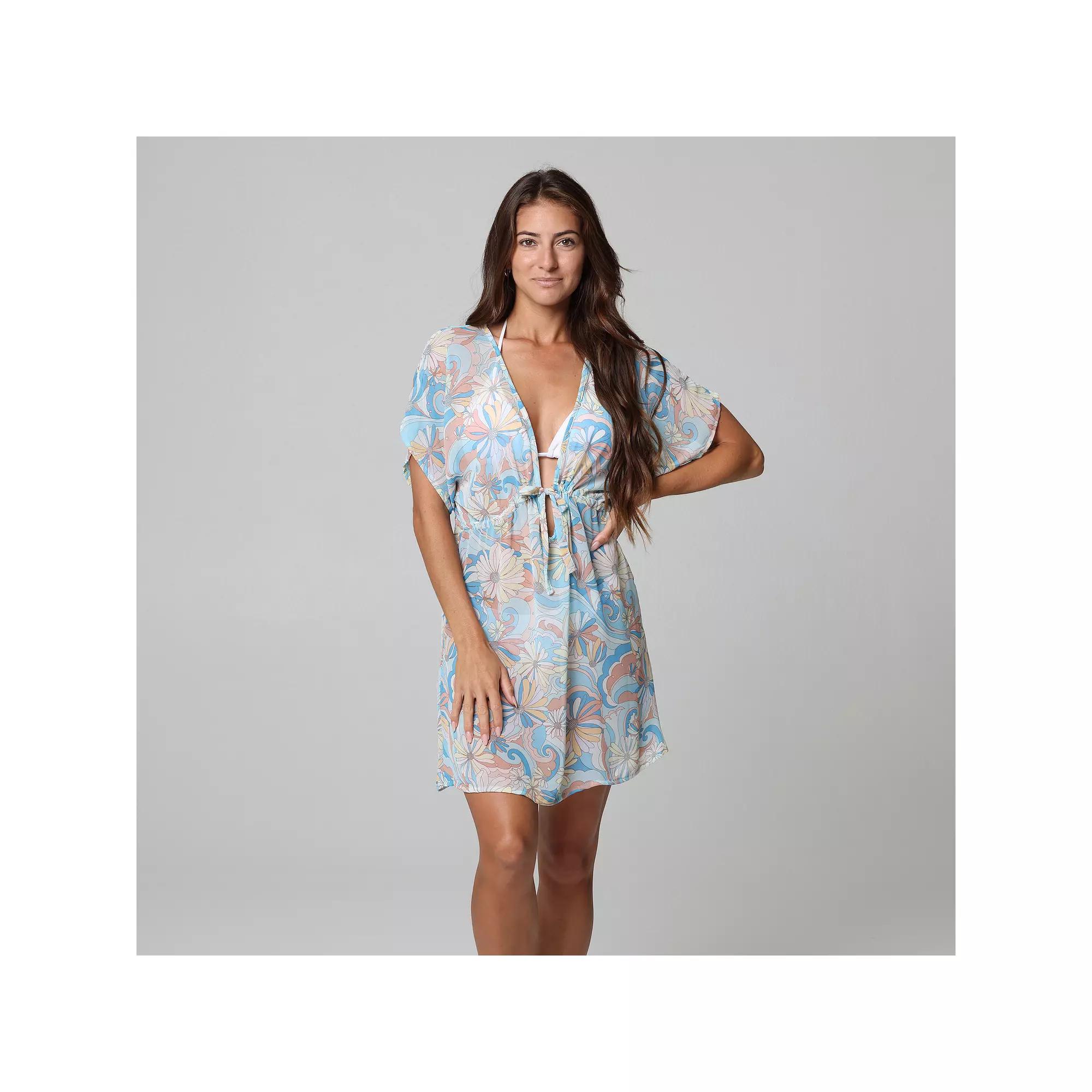 Women's J. Valdi Floral Swim Cover-Up Tunic,  Product Image