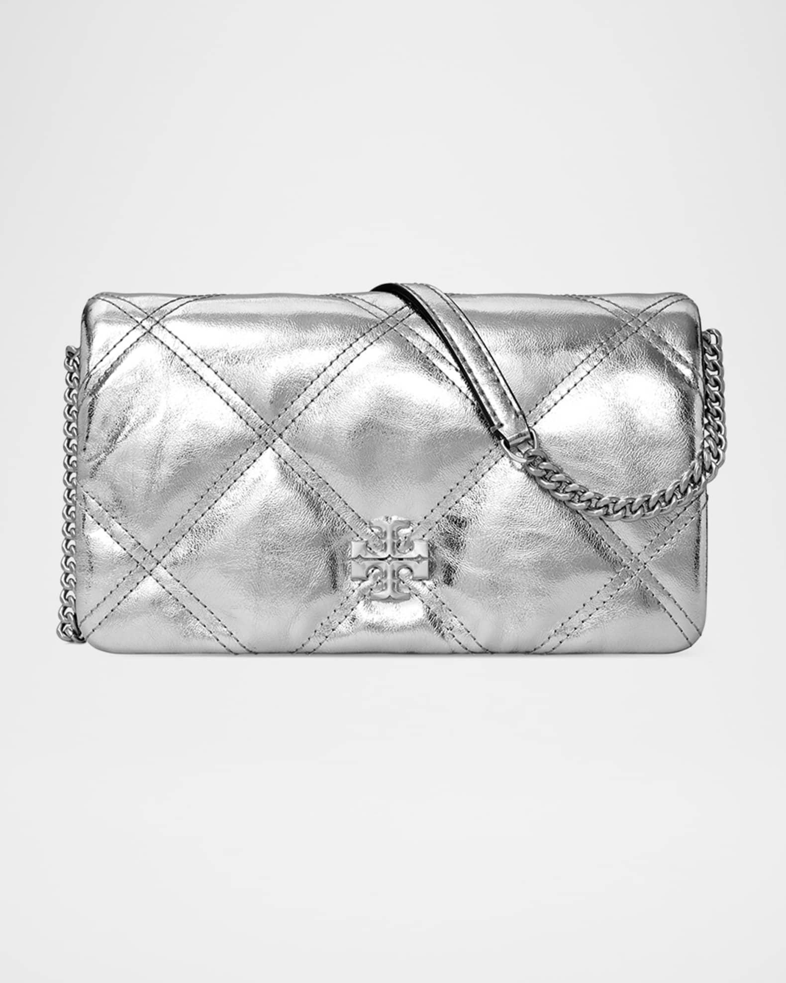 Kira Quilted Metallic Leather Wallet on Chain  Product Image
