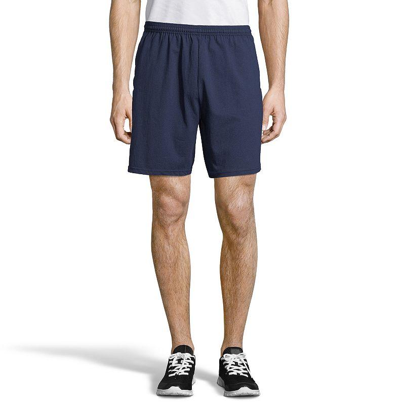 Men's Hanes® ComfortSoft Jersey Pocket Shorts,  Product Image