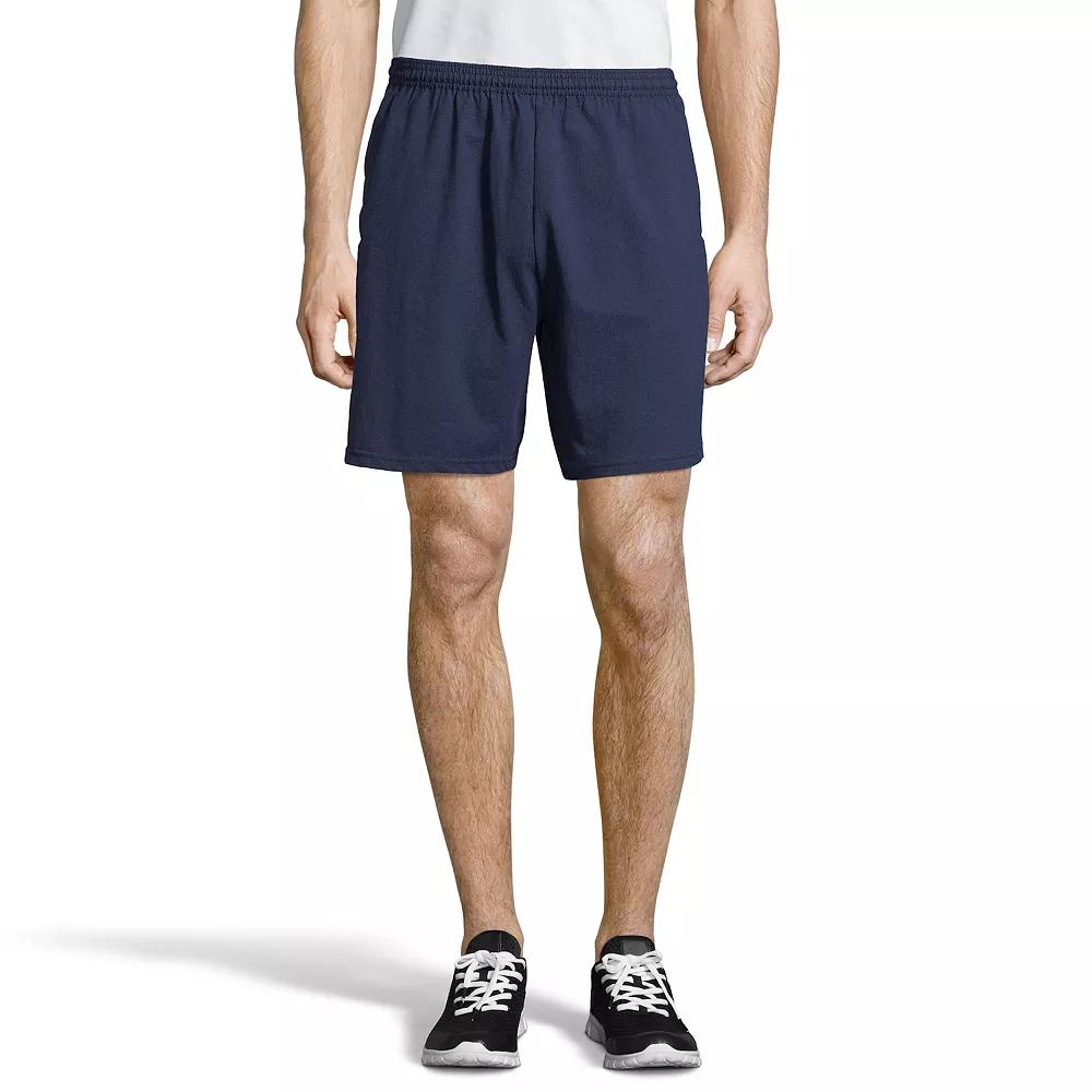 Big & Tall Hanes® Jersey Pocket Shorts, Men's,  Product Image