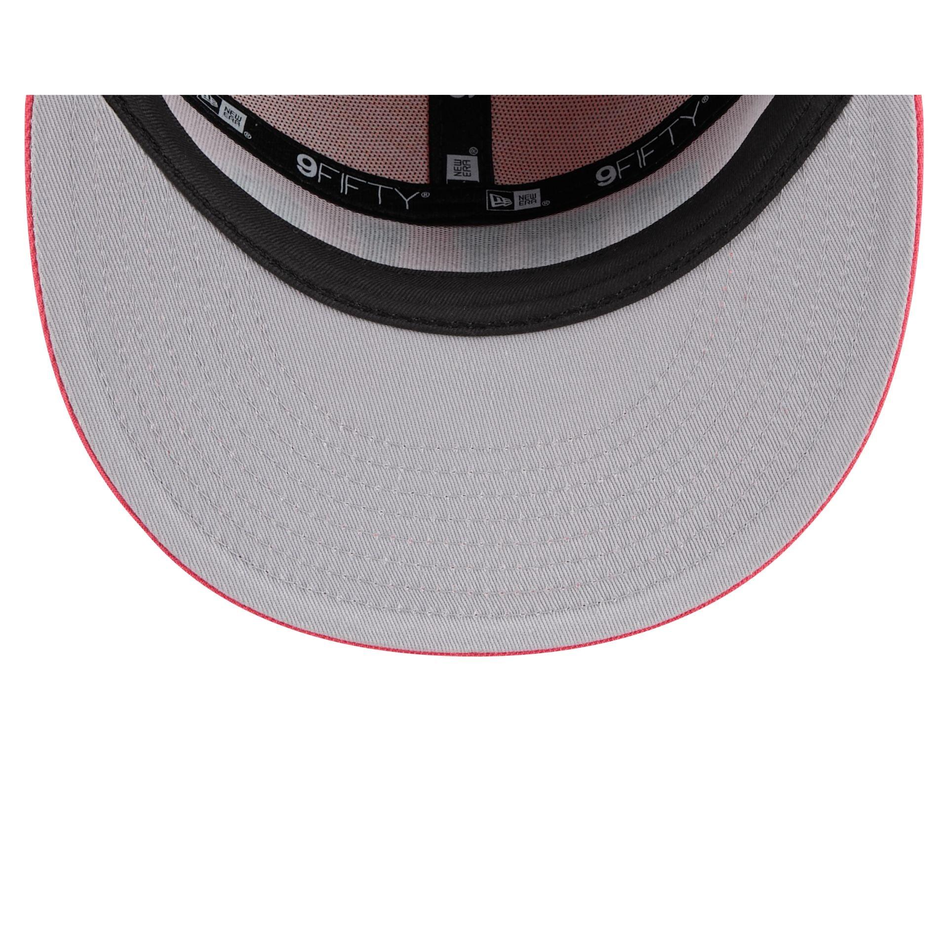 Chicago Bulls Coral Split Panel 9FIFTY Snapback Hat Male Product Image