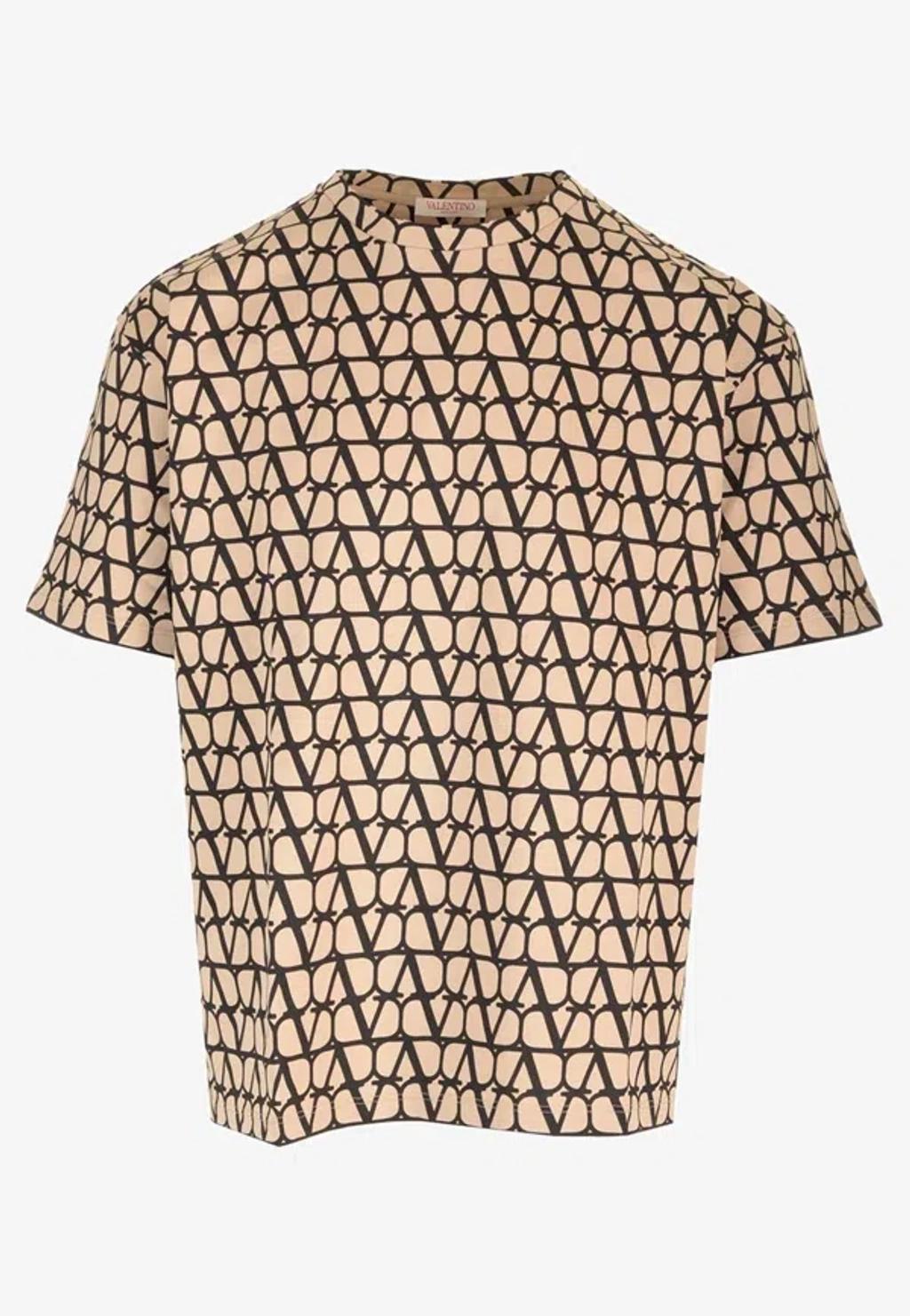 VALENTINO Toile Iconographe Print T-shirt In Cream Product Image