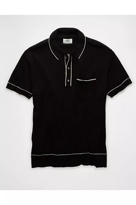 AE Weekend Tipped Sweater Polo Shirt Mens Product Image