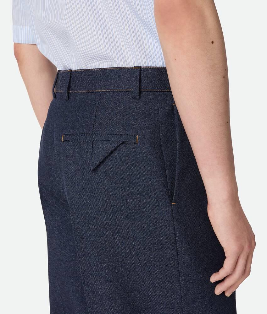 Men's Melange Wool Drill Pants in Dark indigo Product Image