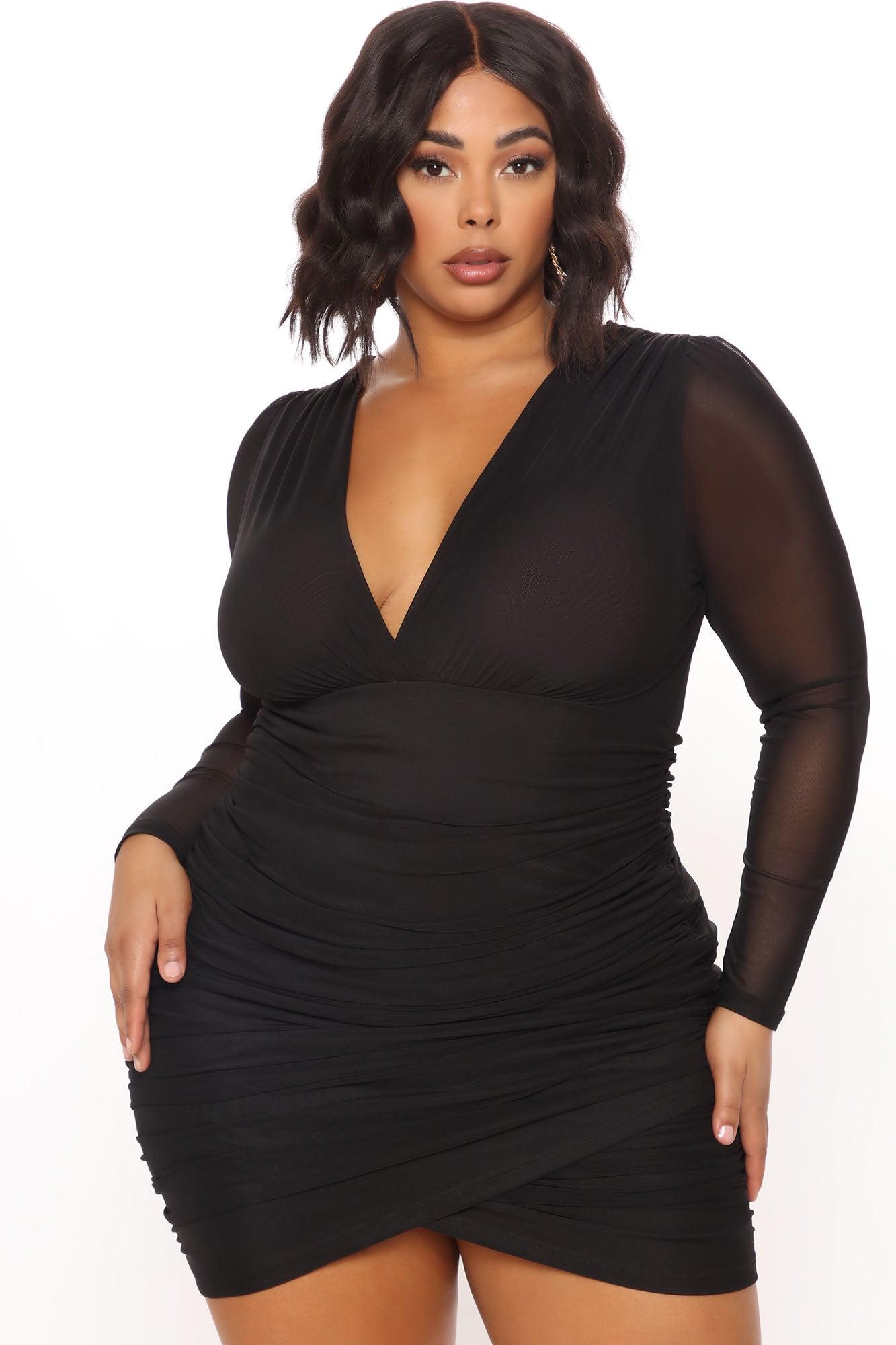 Sheer Goes Nothing Mini Dress - Black Product Image