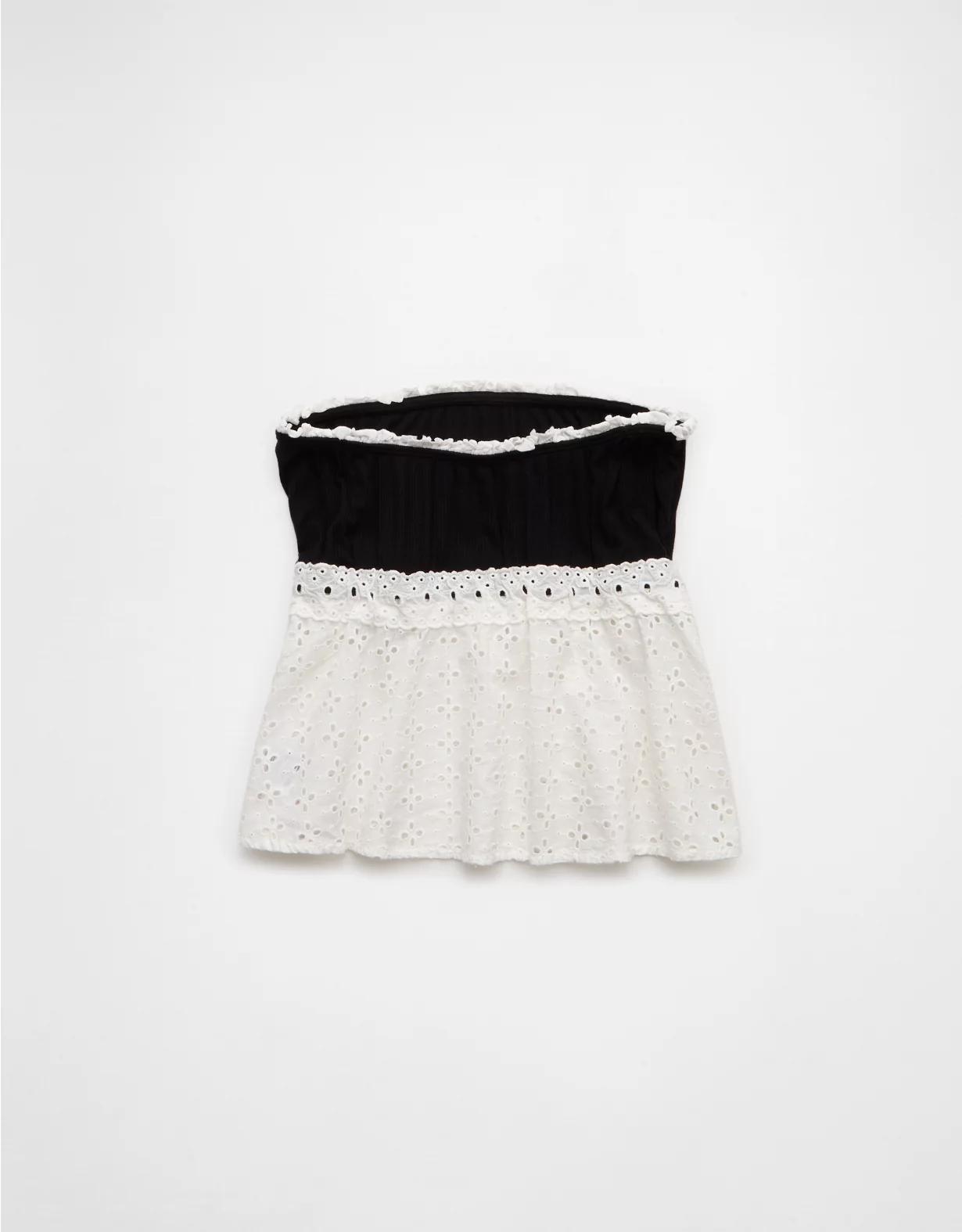 AE Eyelet Babydoll Tube Top Product Image