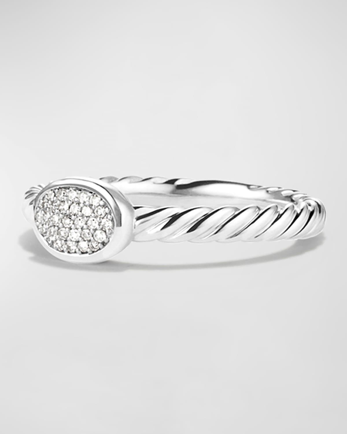 Cable Collectibles Oval Ring with Diamonds Product Image