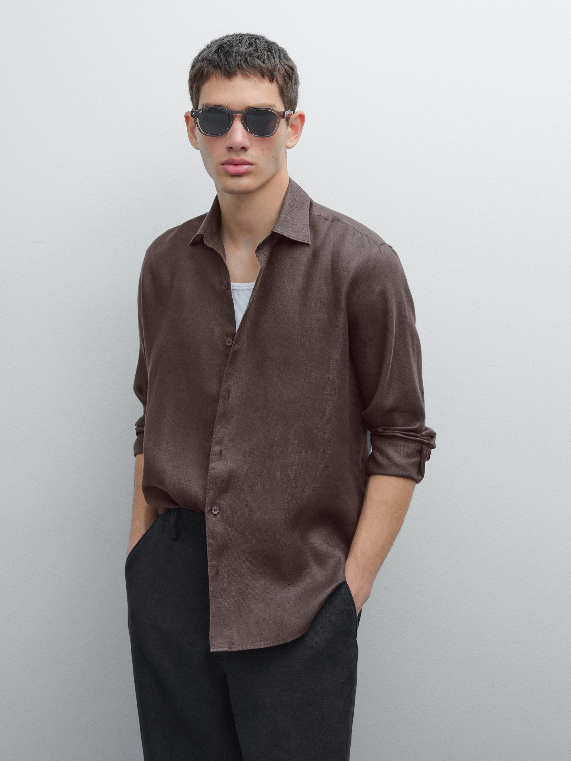 Lightweight regular fit twill shirt Product Image