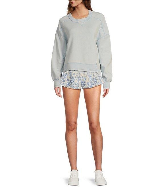 FP Movement Get Your Flirt On Wave Printed High Rise Shorts Product Image