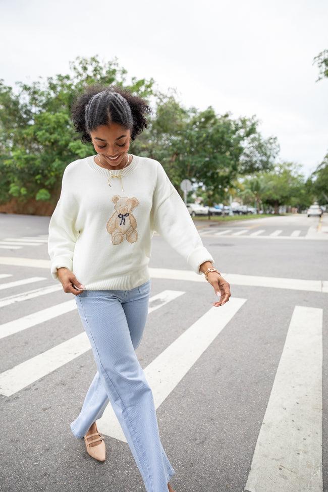 Too Much To Bear Ivory Sweater FINAL SALE Product Image