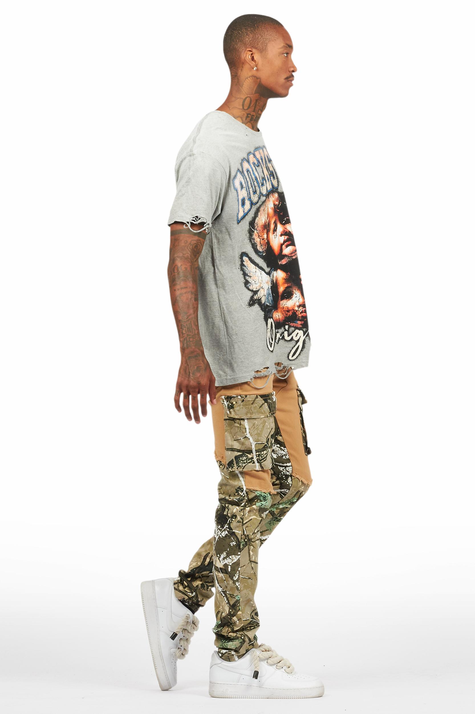 Denka Beige Slim Fit Jean Male Product Image