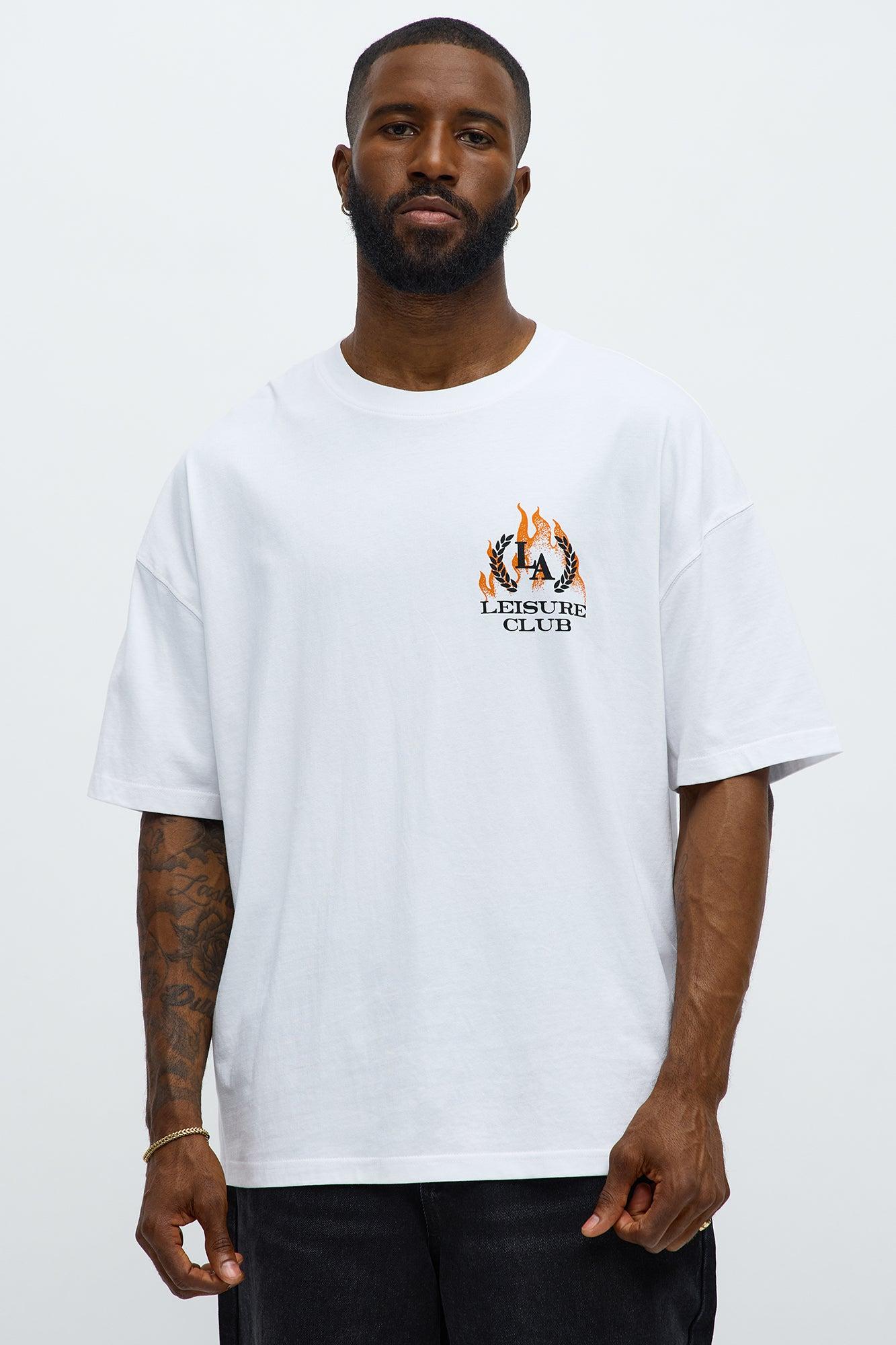 LA Leisure Club Oversized Short Sleeve Tee - White Male Product Image