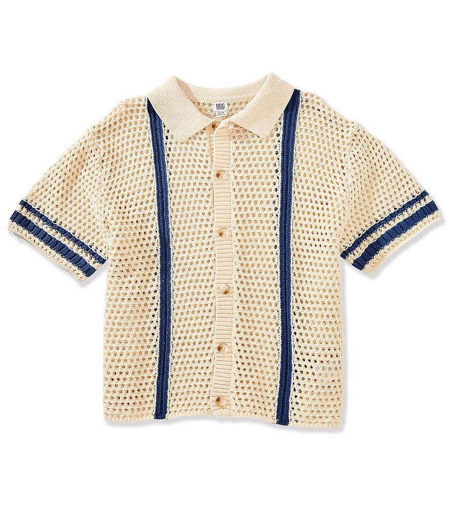 BDG Urban Outfitters Short Sleeve Knit Crochet Shirt Product Image