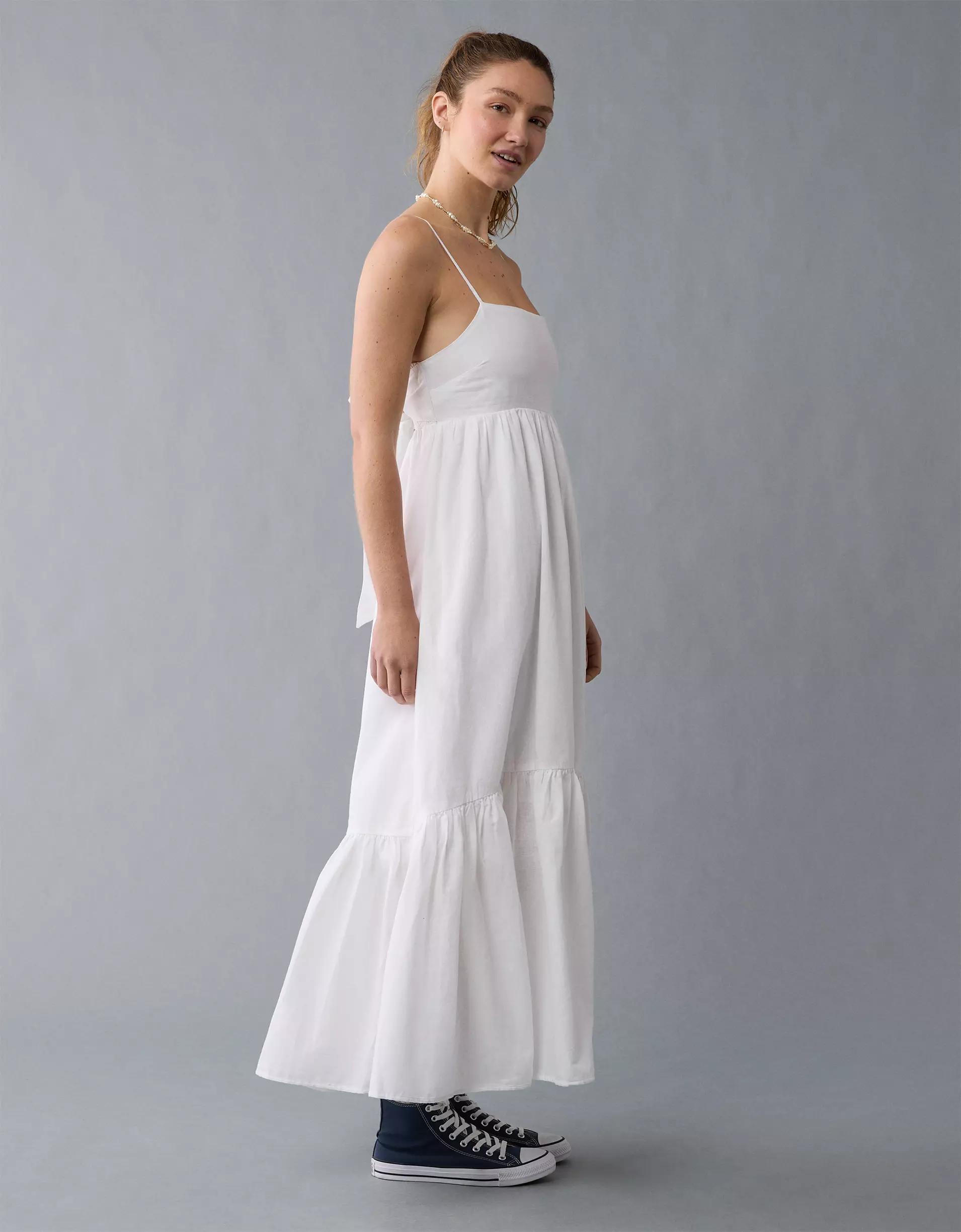 AE Tie Back Babydoll Maxi Dress Product Image