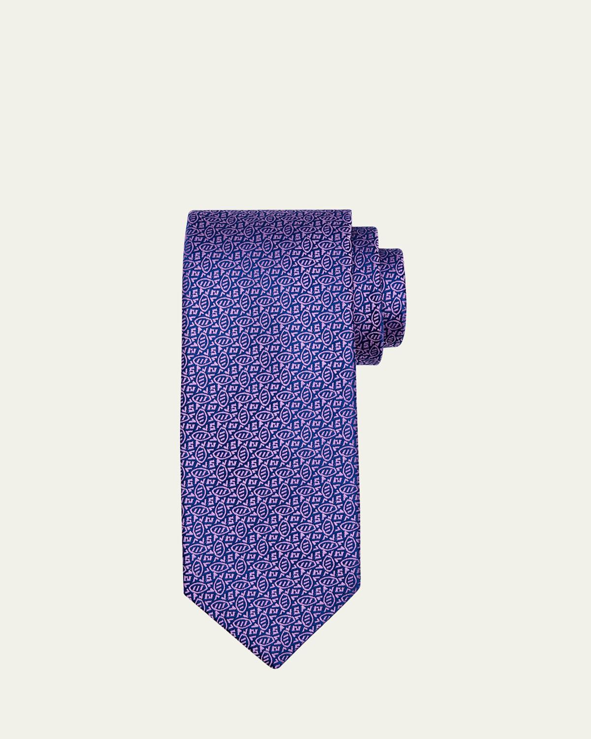Mens Football Woven Silk Tie Product Image