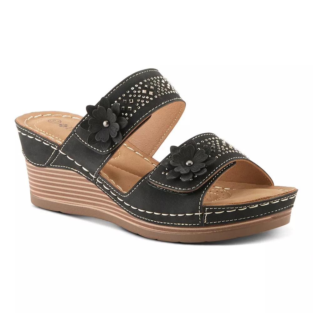 Patrizia Marghera Women's Wedge Slide Sandals, Size: 41, Black Product Image