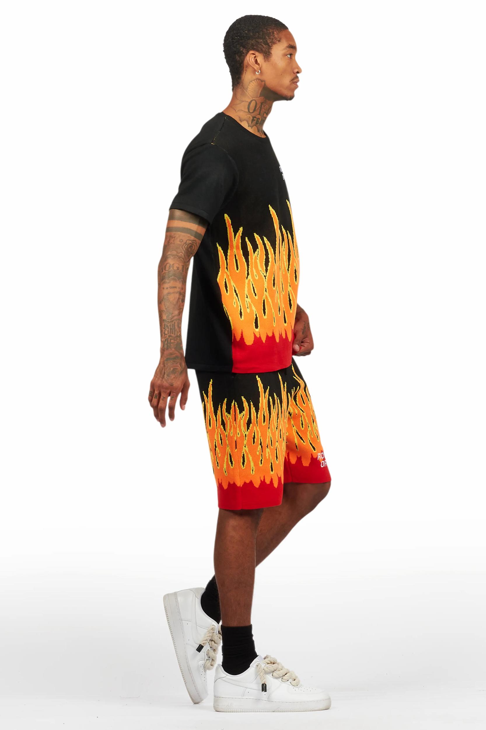 Roeland Black Flame Short Set Male Product Image