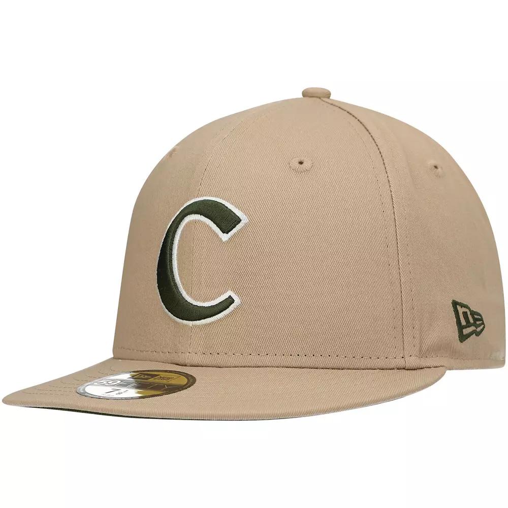 Men's New Era Tan Clemson Tigers Camel & Rifle 59FIFTY Fitted Hat, Size: 7 3/8, Team Product Image