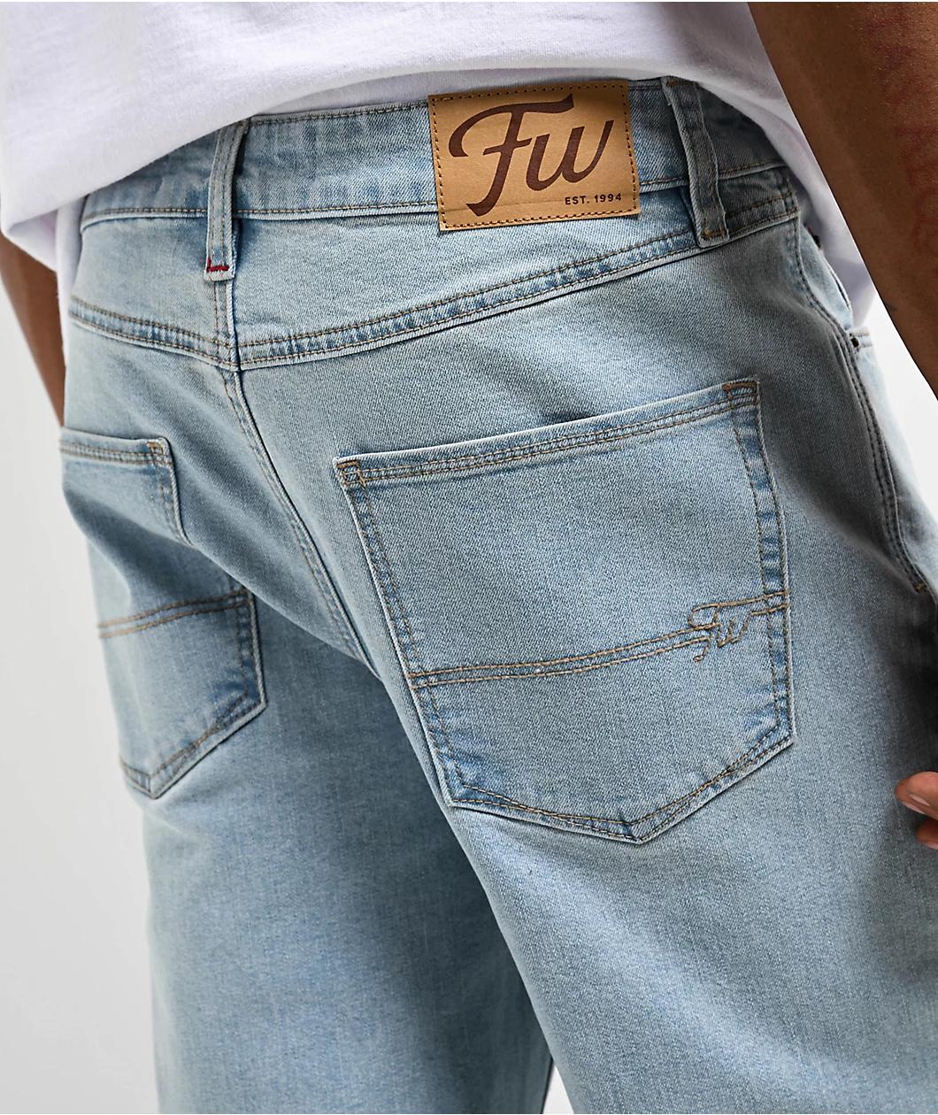 Freeworld Light Blue Denim Straight Fit Jeans Product Image