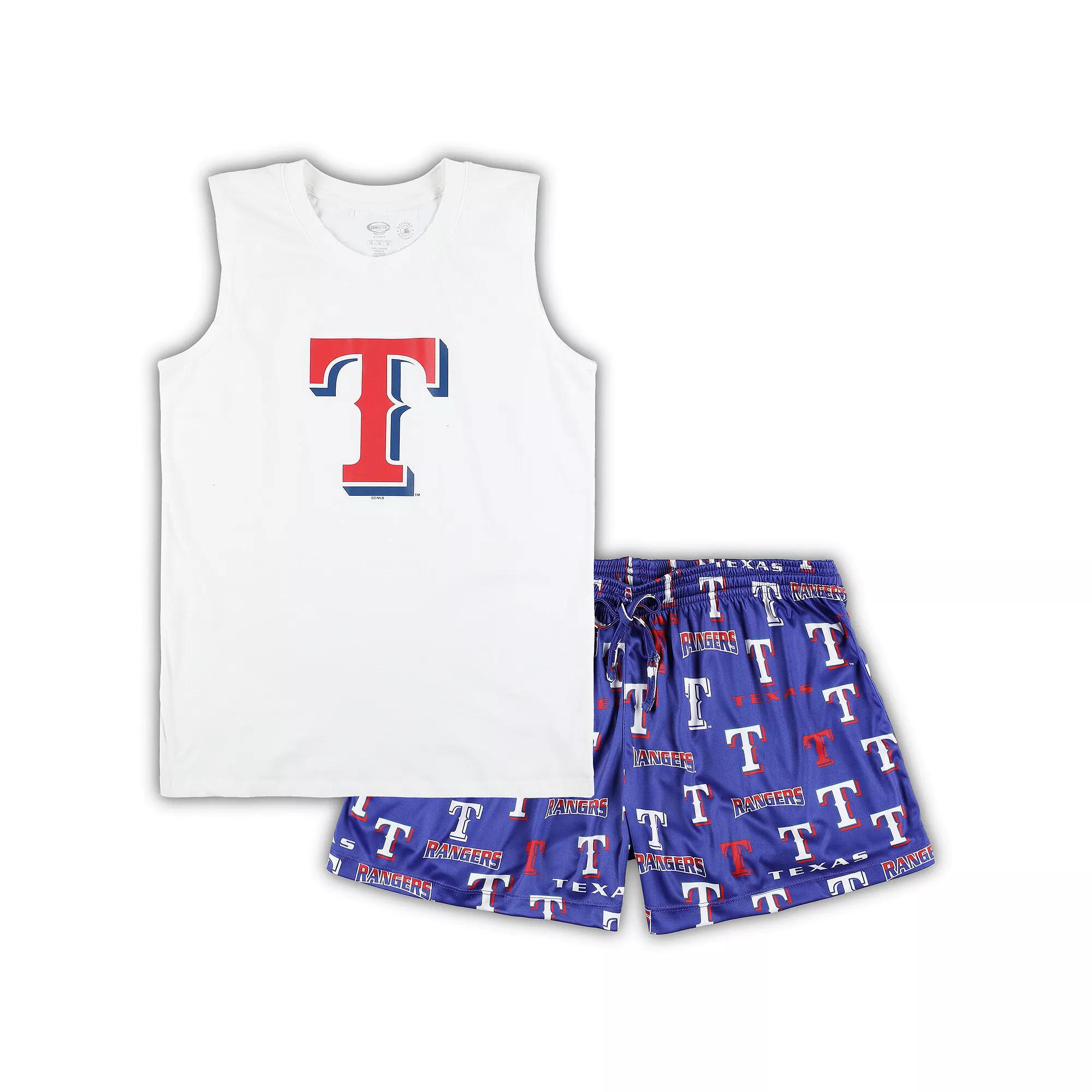 Women's Concepts Sport White/Royal Texas Rangers Plus  Product Image