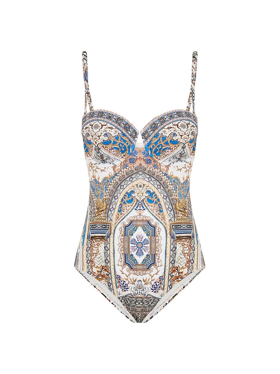 Womens Make Me Your Mosiac Underwire One-Piece Swimsuit Product Image