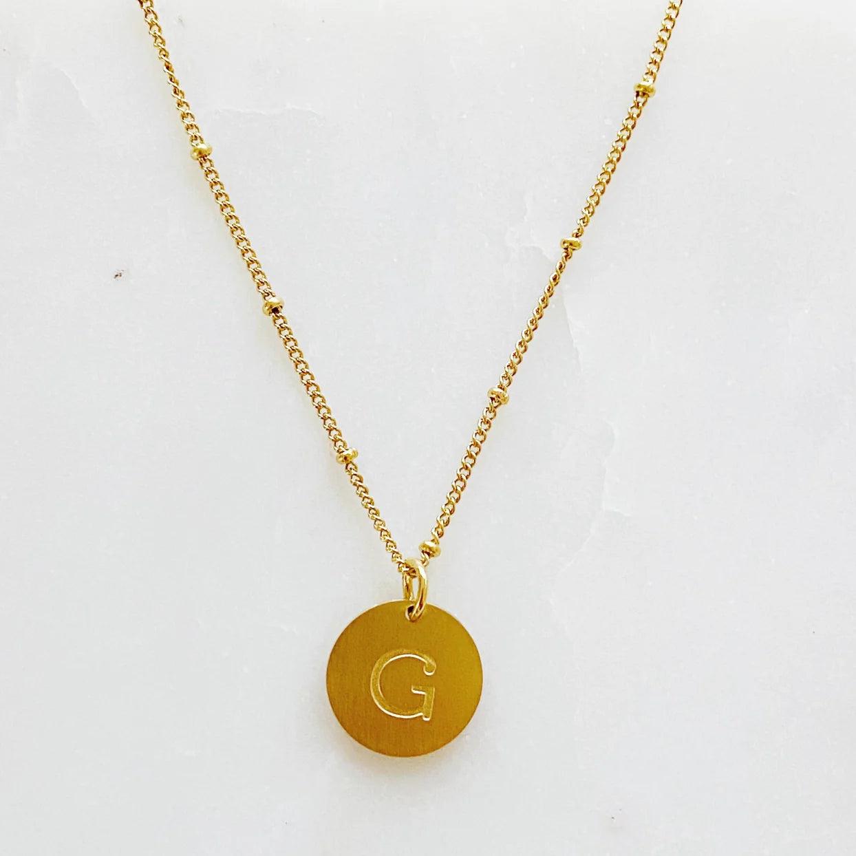 Round Initial Necklace Product Image