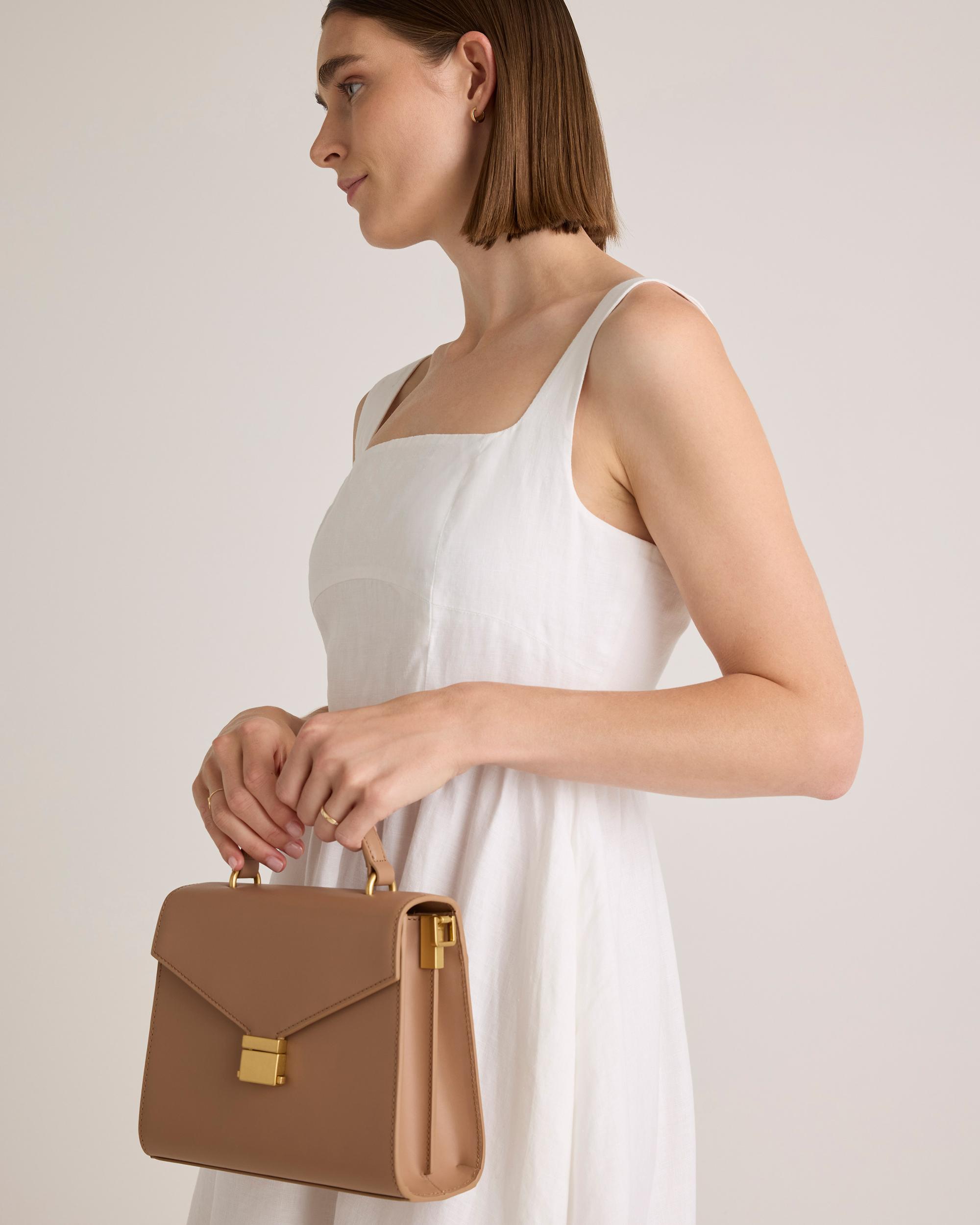 Quince | Women's Italian Leather Top Handle Crossbody Satchel Product Image